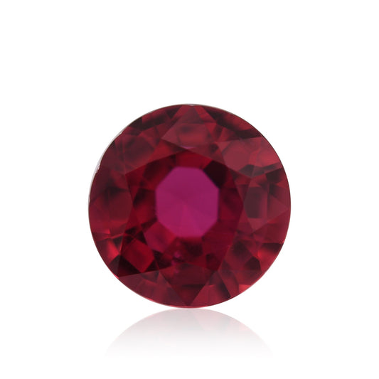 1,14 Karat roter runder Rubin aus Mosambik, Taubenrot, CD