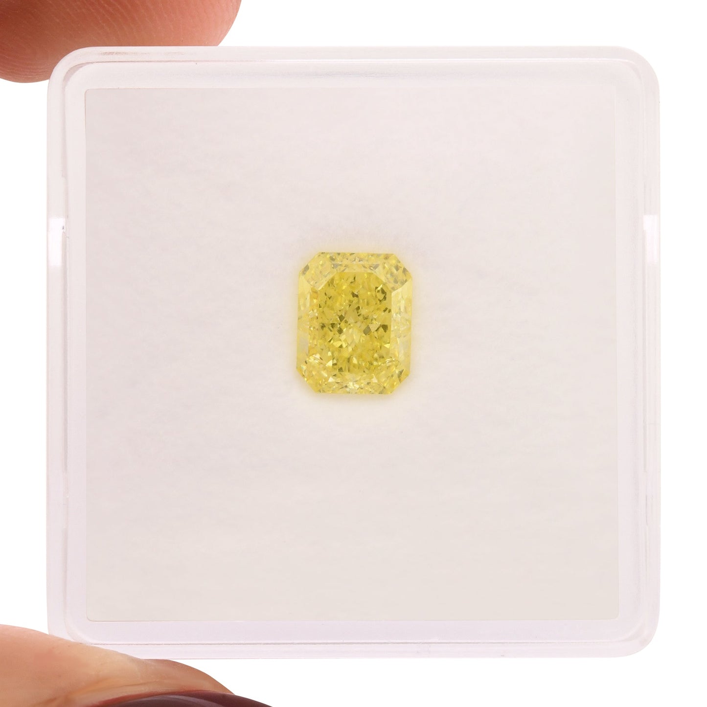 1.15 Carat Fancy Intense Yellow Radiant Diamond FL GIA