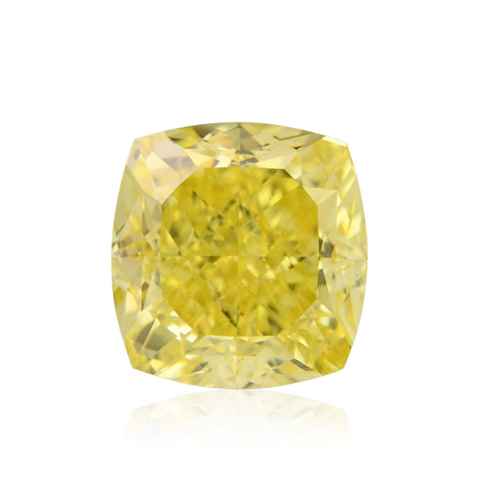 1,15 Karat Fancy Intense Yellow Cushion Diamond IF GIA