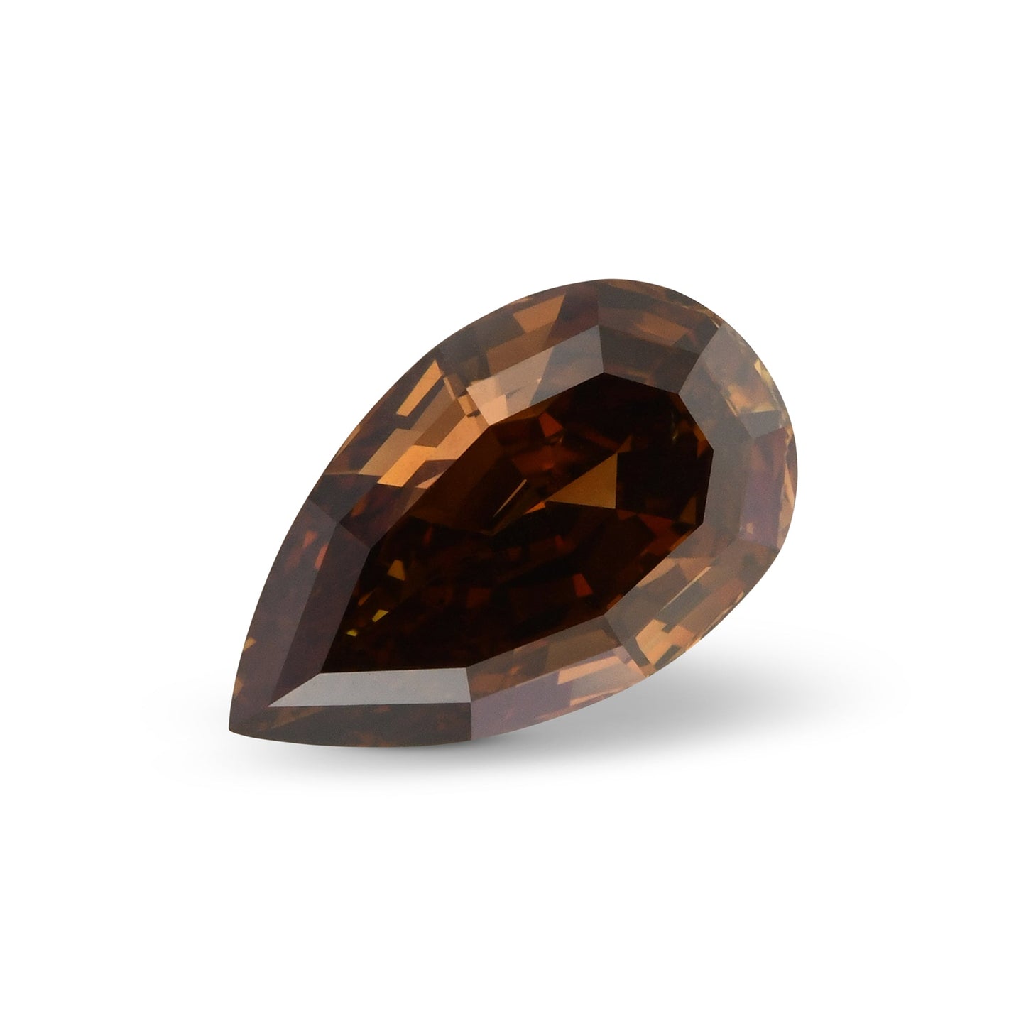 1.16 Carat Fancy Deep Orange Brown Pear Diamond SI2 GIA