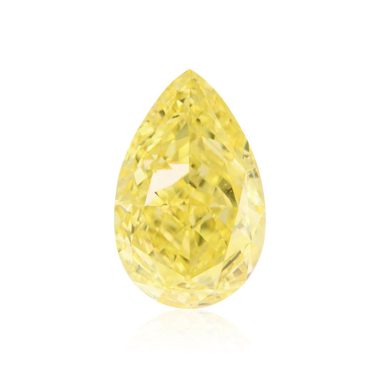 1,16 Karat Fancy Intense Yellow Pear Diamond VS1 GIA
