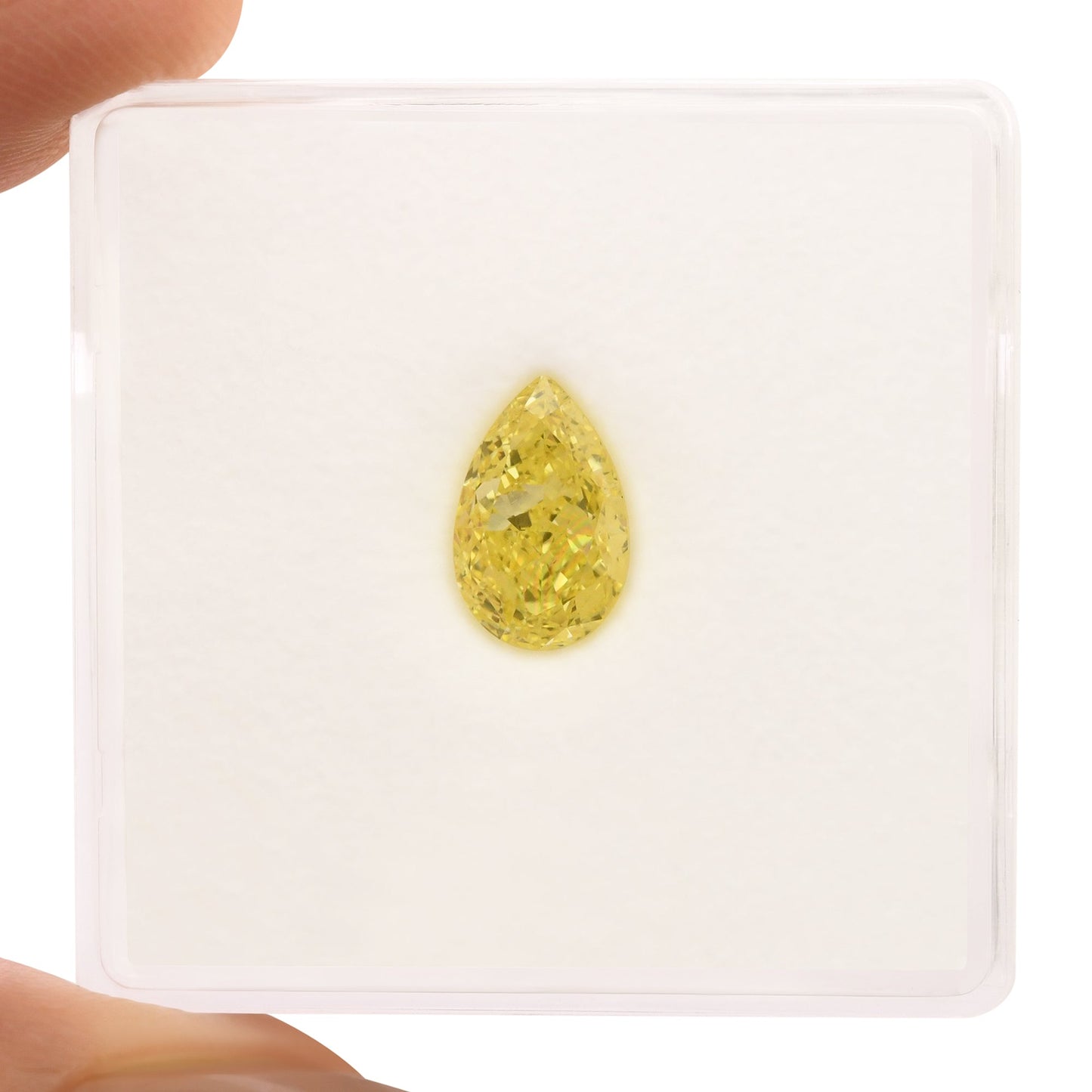 1.16 Carat Fancy Intense Yellow Pear Diamond VS1 GIA