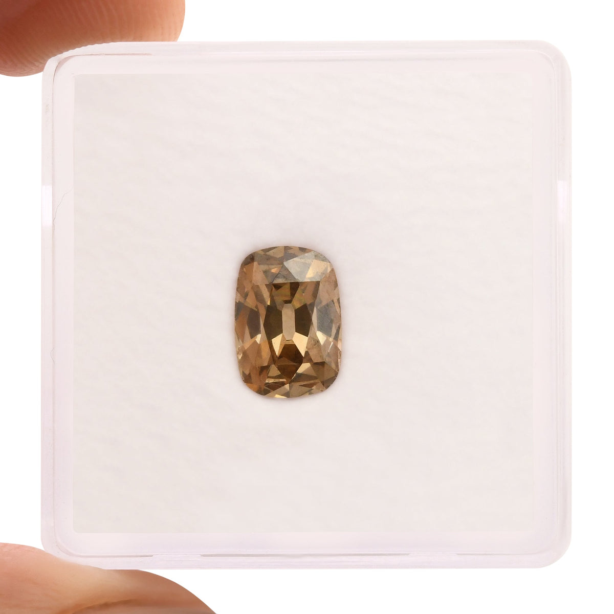 1,16 Karat Fancy Yellow Brown Cushion Diamond VS2 GIA