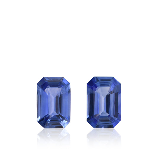 1,18 Karat blaue Smaragd-Saphire aus Sri Lanka (Paar)