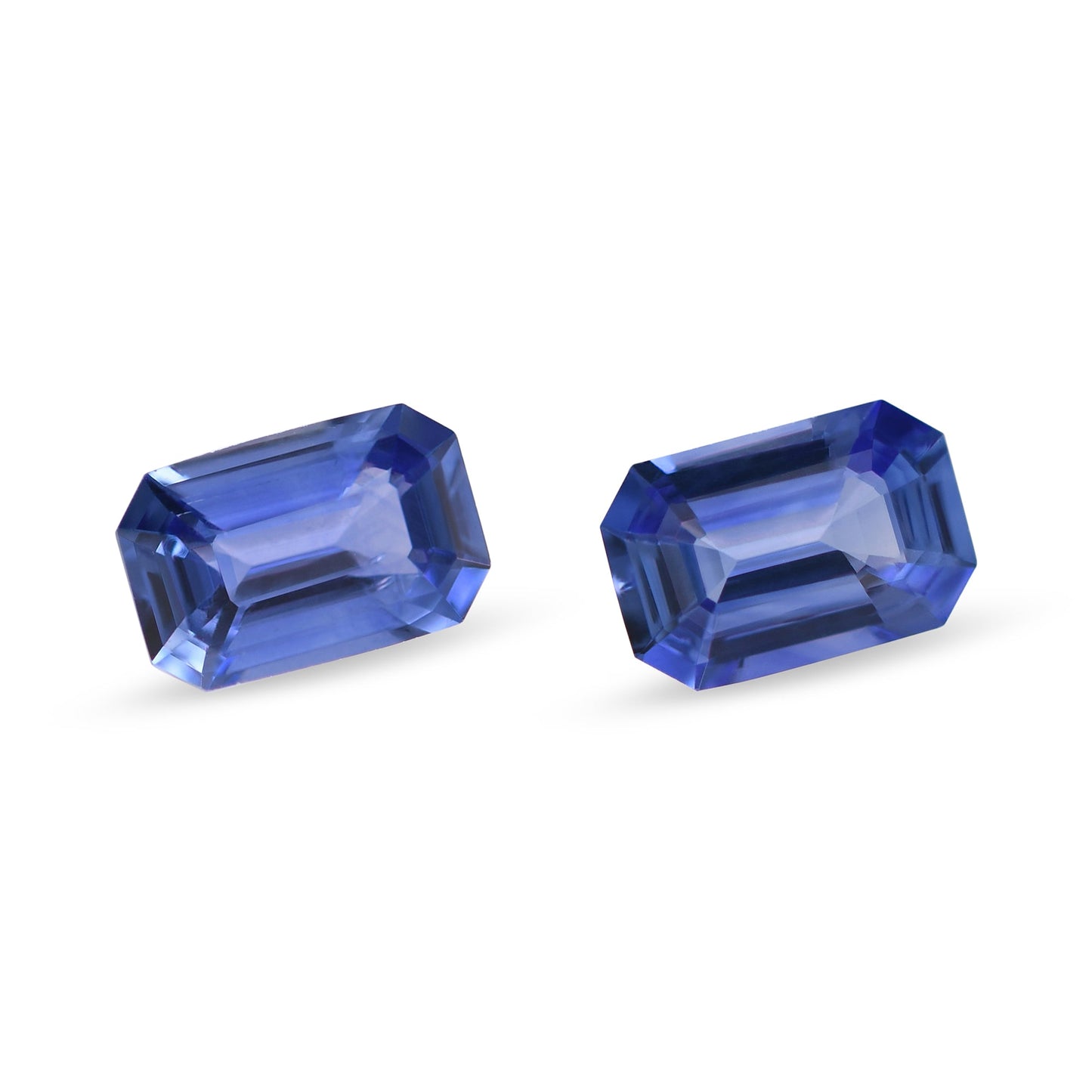 1,18 Karat blaue Smaragd-Saphire aus Sri Lanka (Paar)