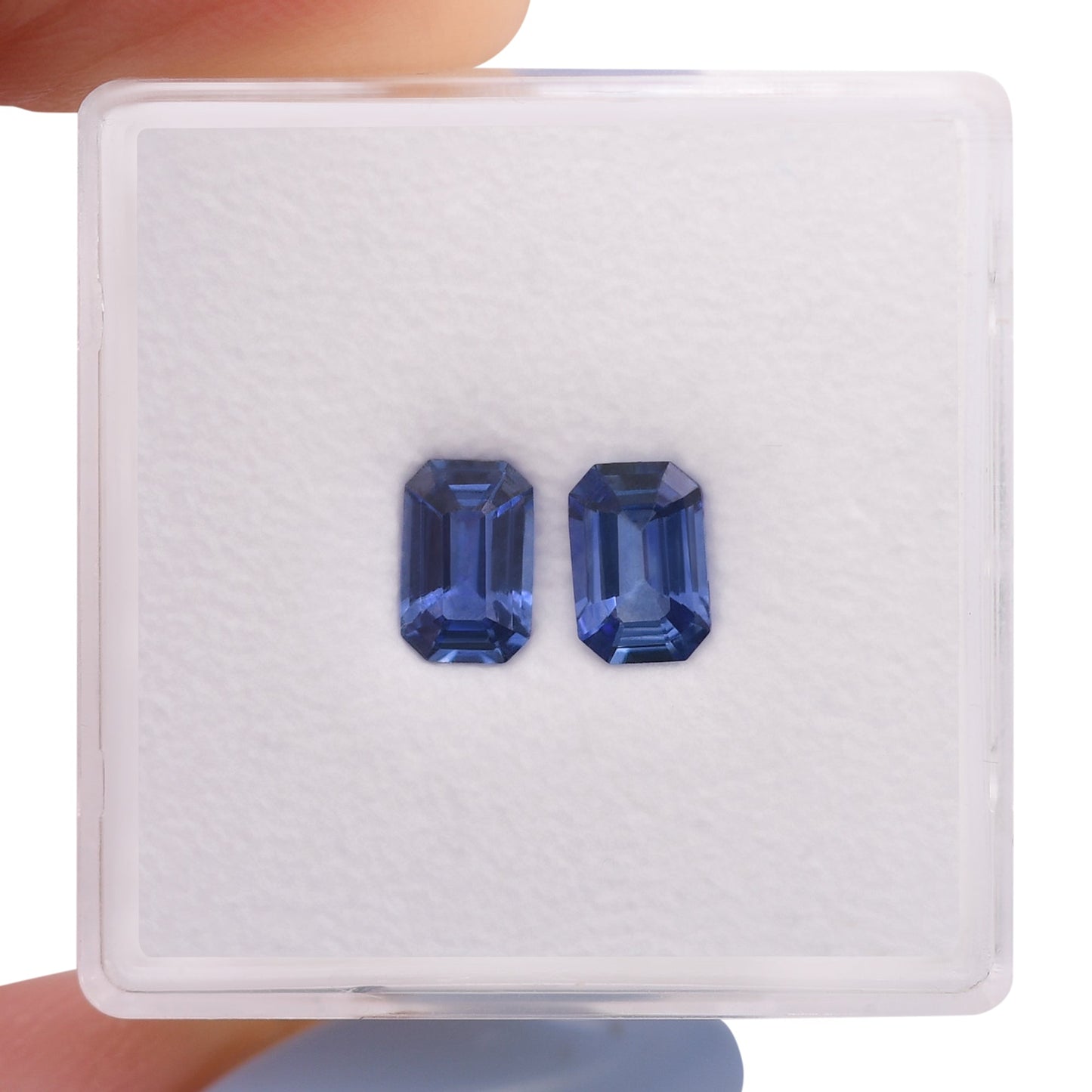 1,18 Karat blaue Smaragd-Saphire aus Sri Lanka (Paar)
