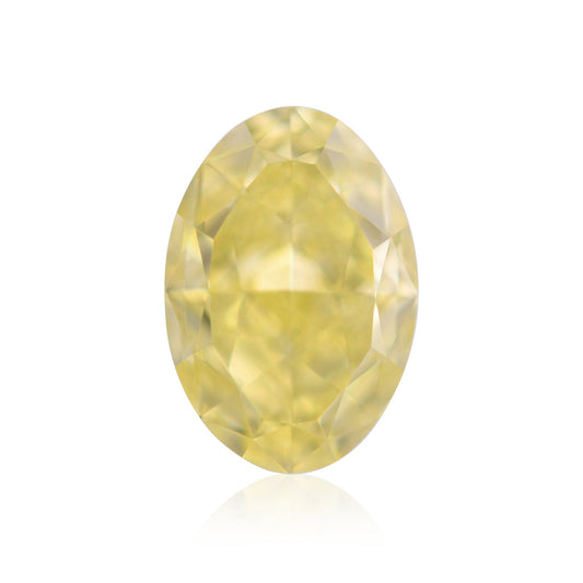 1,20 Karat Fancy Intense Yellow Oval Diamond SI1 GIA