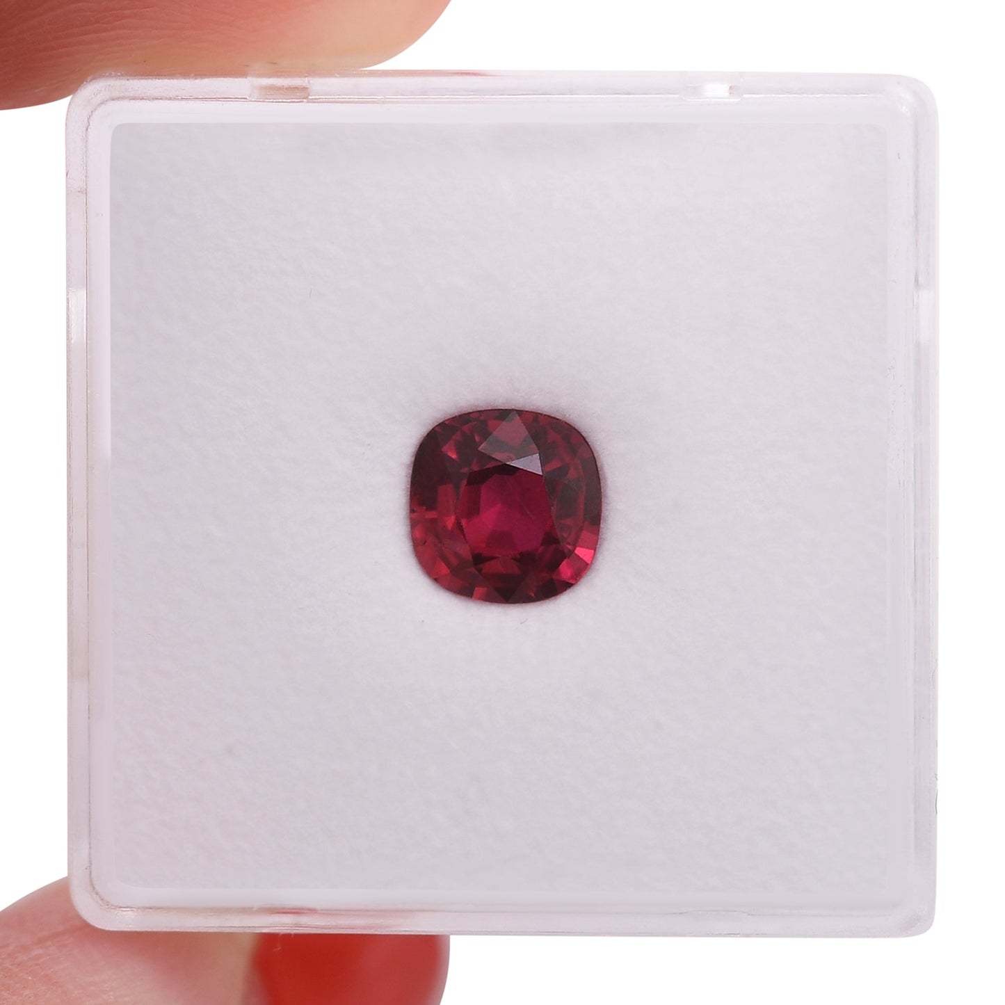 1,21 Karat roter Mosambik-Kissenrubin