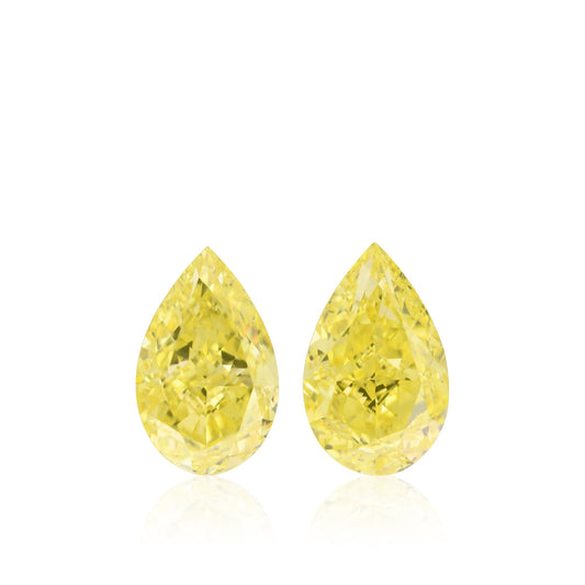 1,22 Karat Fancy Intense Yellow Birnen-Diamanten VS1 GIA
