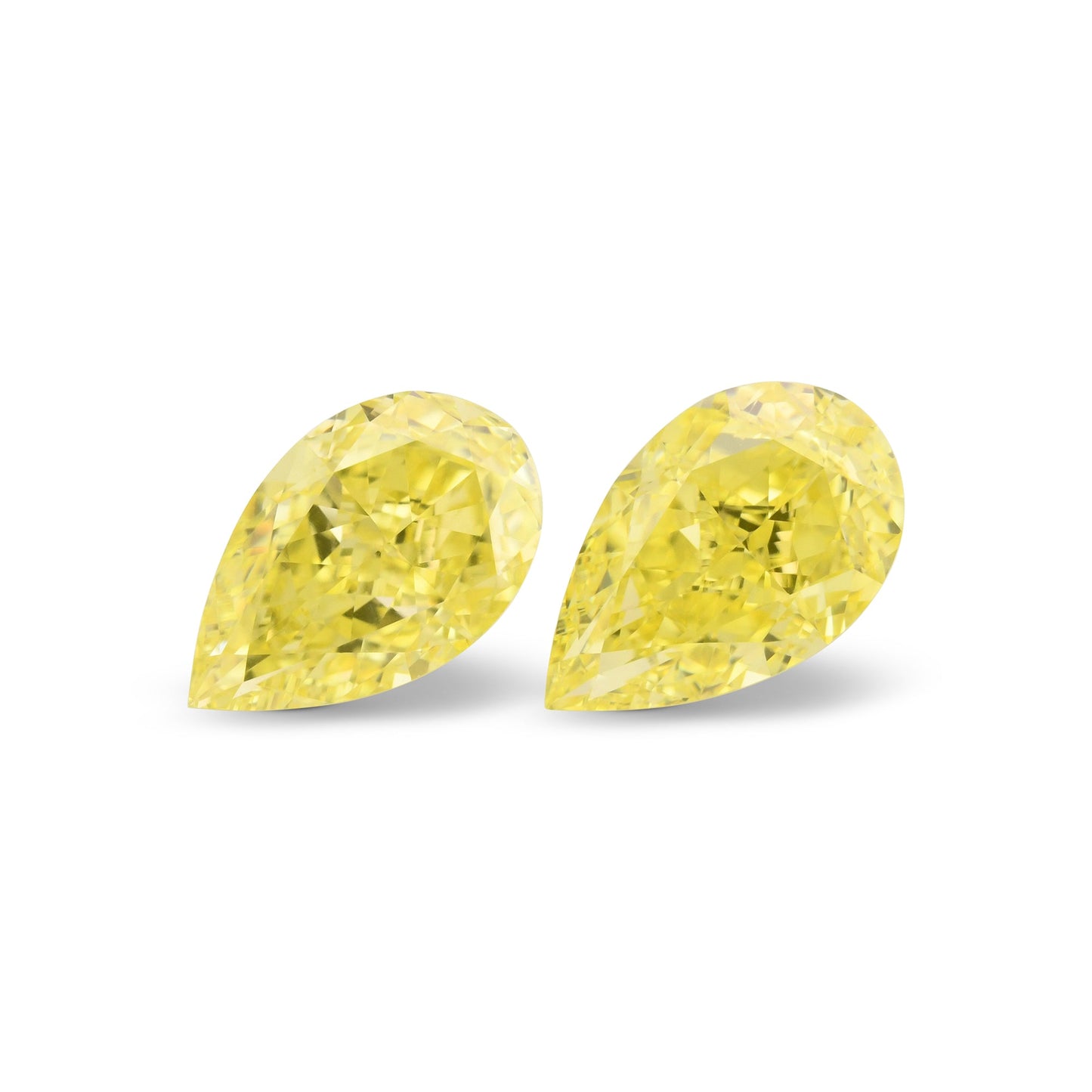 1.22 Carat Fancy Intense Yellow Pear Diamonds VS1 GIA