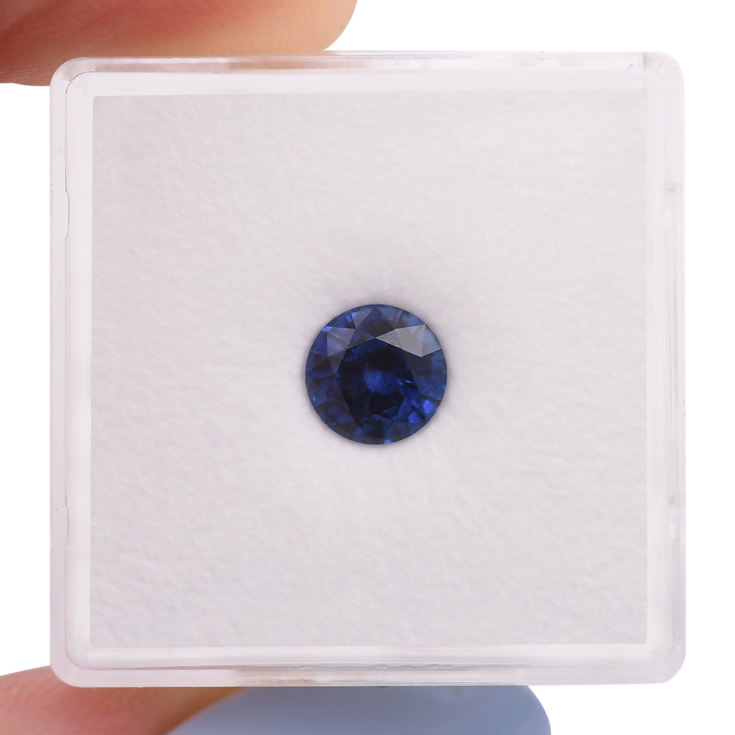 1,22 Karat blauer runder Saphir aus Sri Lanka