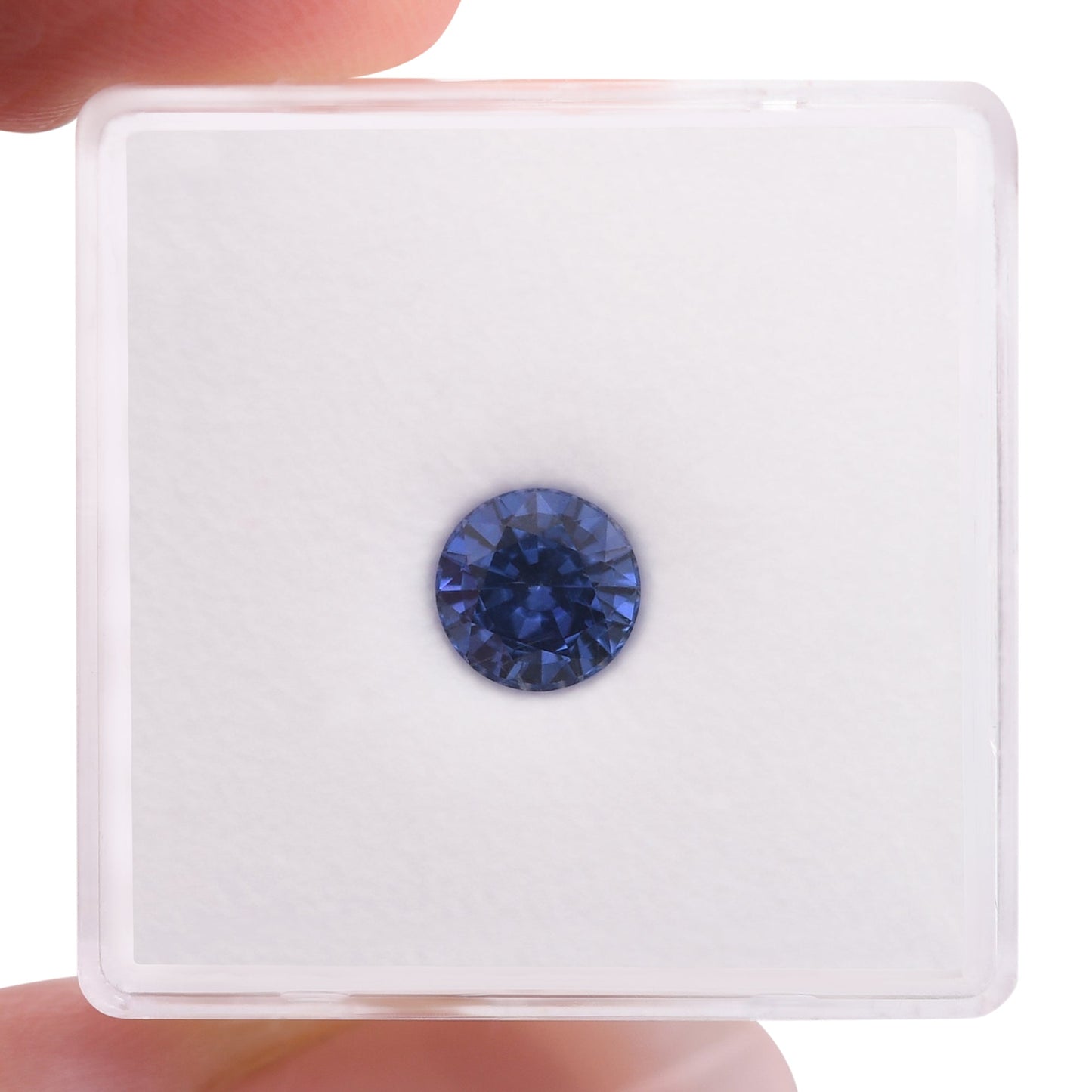 1,22 Karat blauer runder Saphir aus Sri Lanka