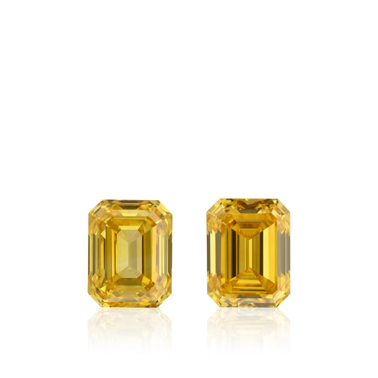 1,23 Karat Fancy Vivid Orange Yellow Emerald Diamonds VS1 GIA
