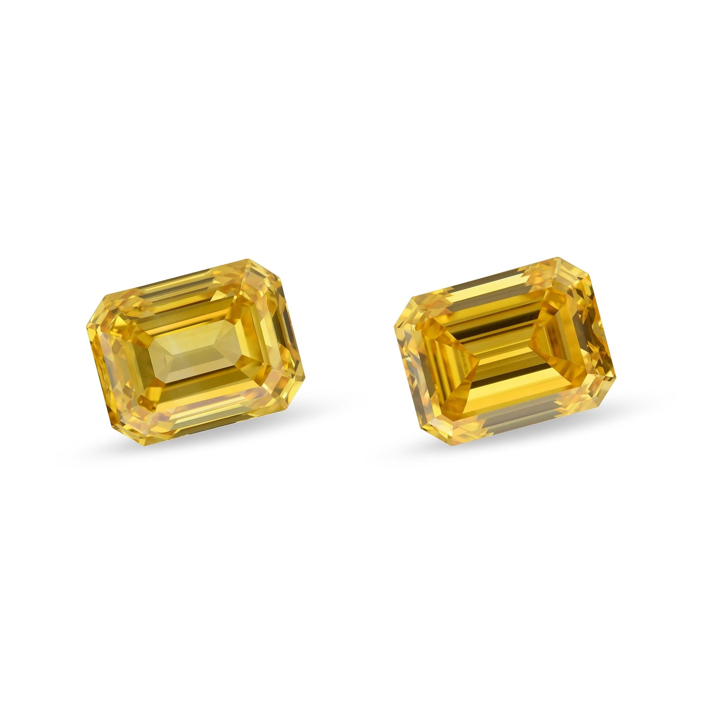 1.23 Carat Fancy Vivid Orange Yellow Emerald Diamonds VS1 GIA
