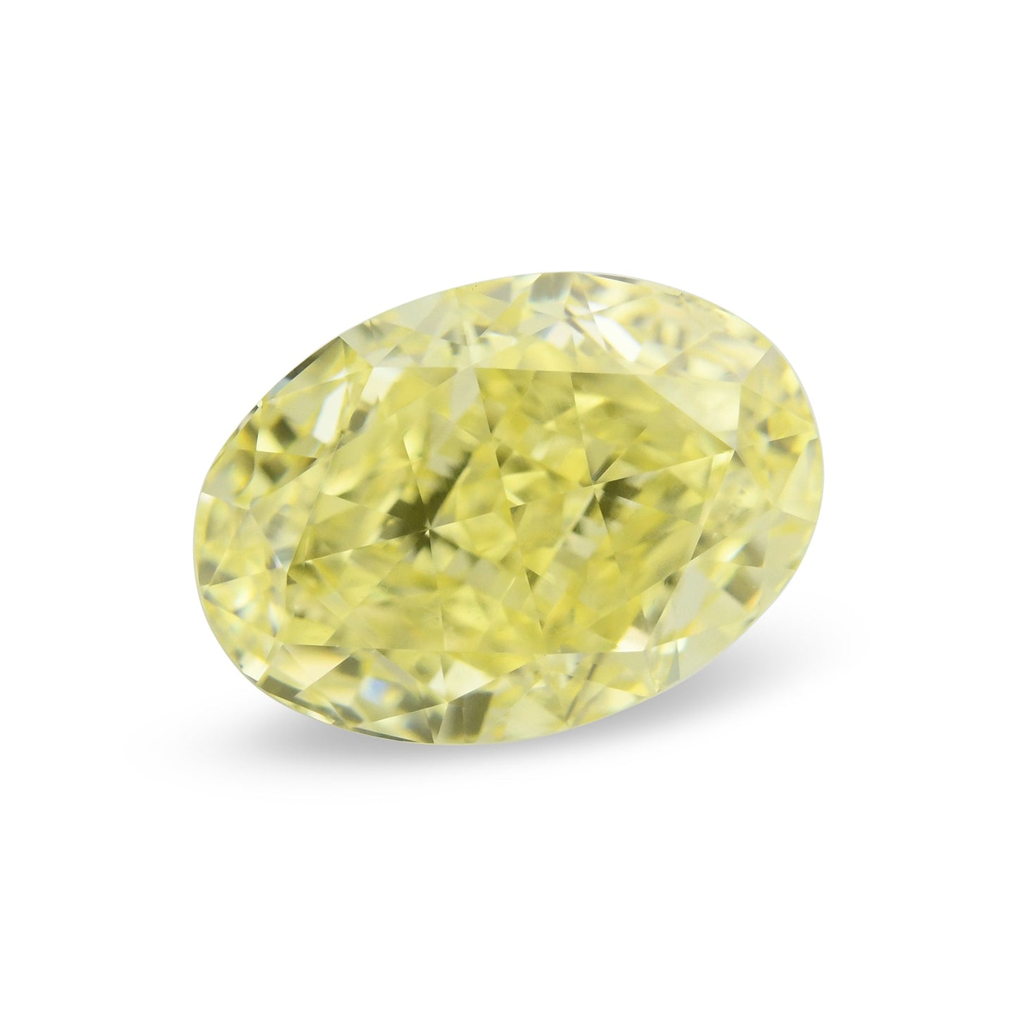 1,24 Karat Fancy Yellow Ovaler Diamant VS2 GIA