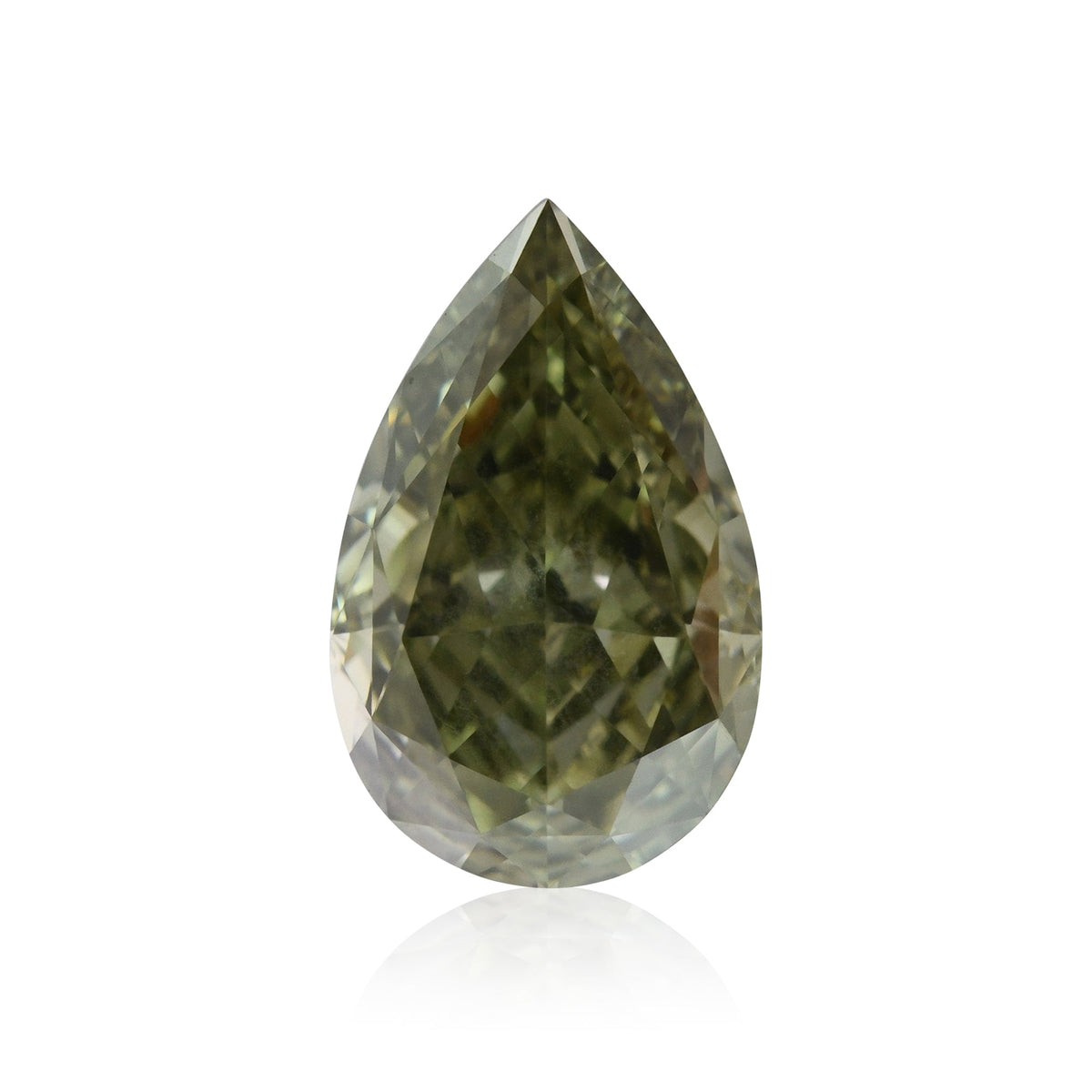 Pear Diamond | 1.25 ct | Fancy Dark Gray Yellowish Green | VS2 | GIA | Ref 719753