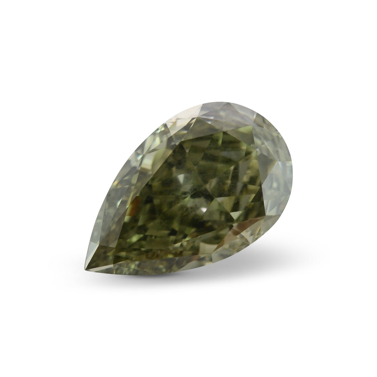 Pear Diamond | 1.25 ct | Fancy Dark Gray Yellowish Green | VS2 | GIA | Ref 719753