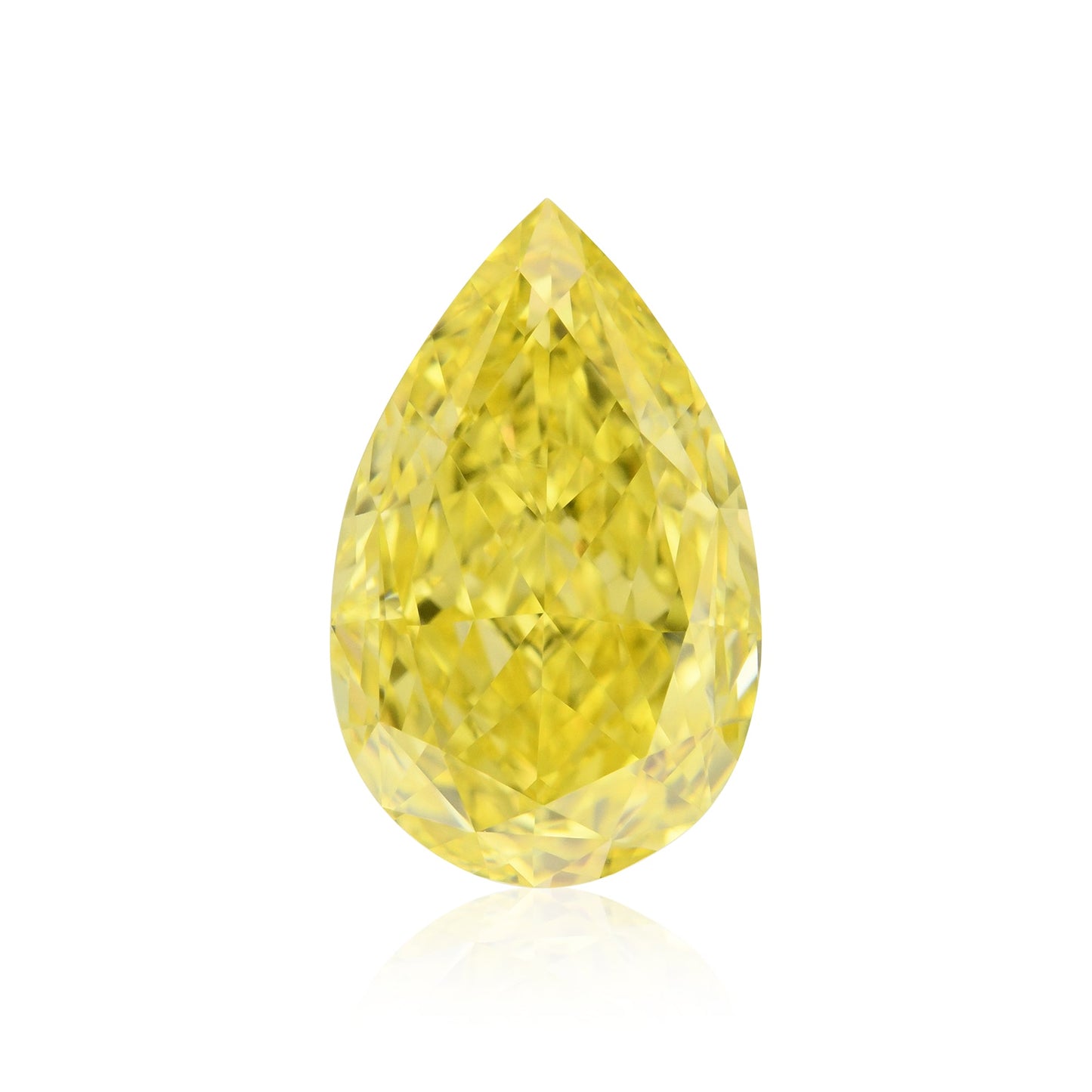 1.25 Carat Fancy Intense Yellow Pear Diamond VVS2 GIA