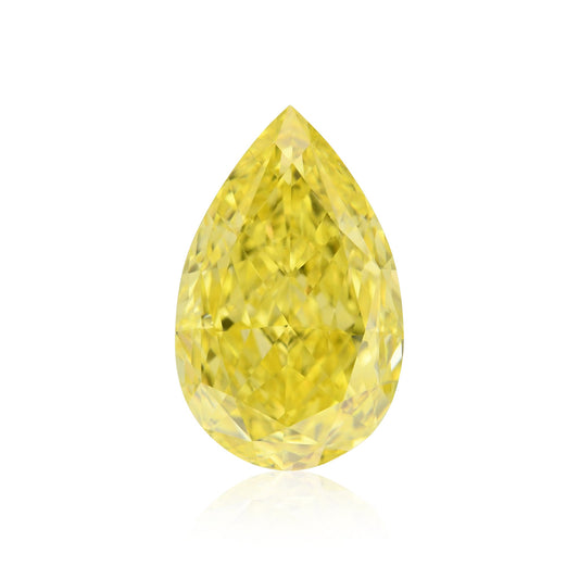 1,25 Karat Fancy Intense Yellow Birnenförmiger Diamant VVS2 GIA