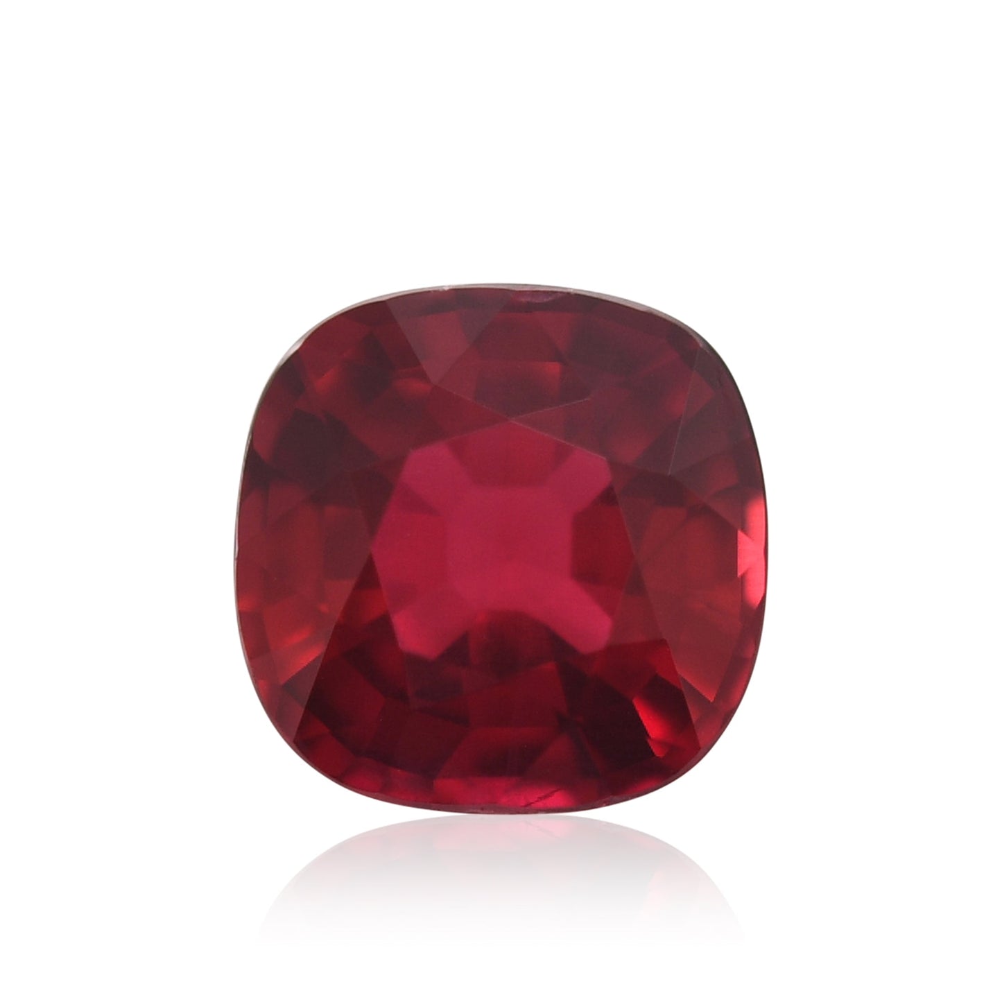 1,25 Karat roter Mosambik-Kissenrubin