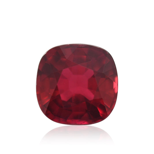 1,25 Karat roter Mosambik-Kissenrubin