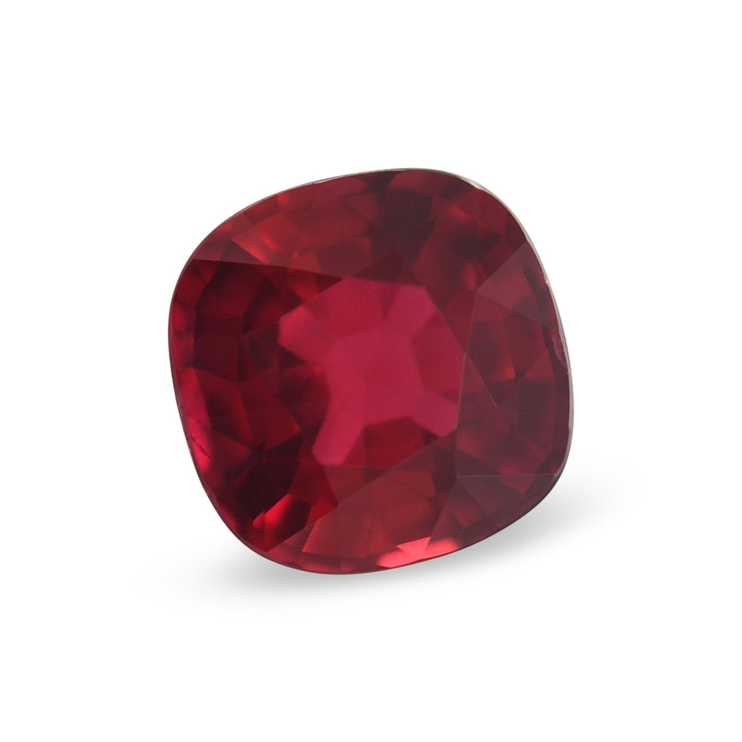 1,25 Karat roter Mosambik-Kissenrubin