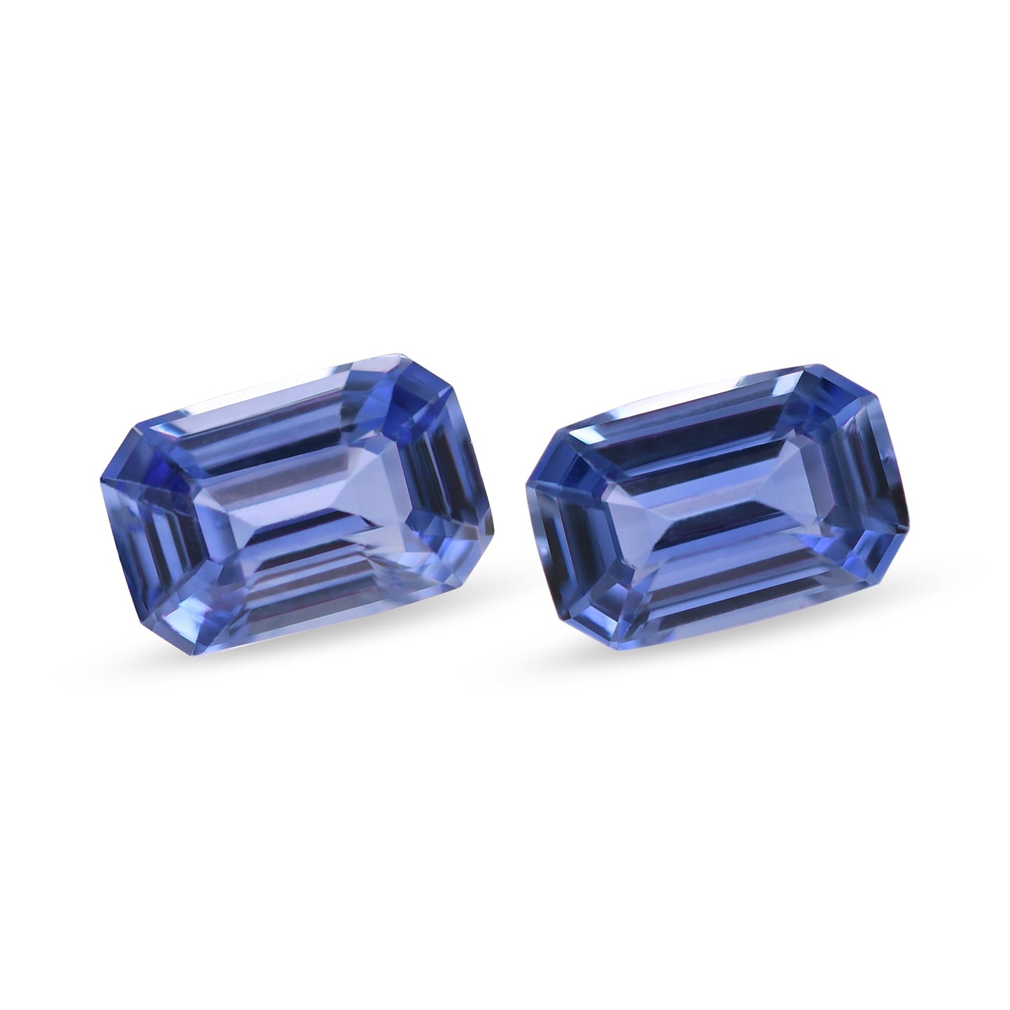 Paar blaue Smaragd-Saphire aus Sri Lanka, 1,25 Karat