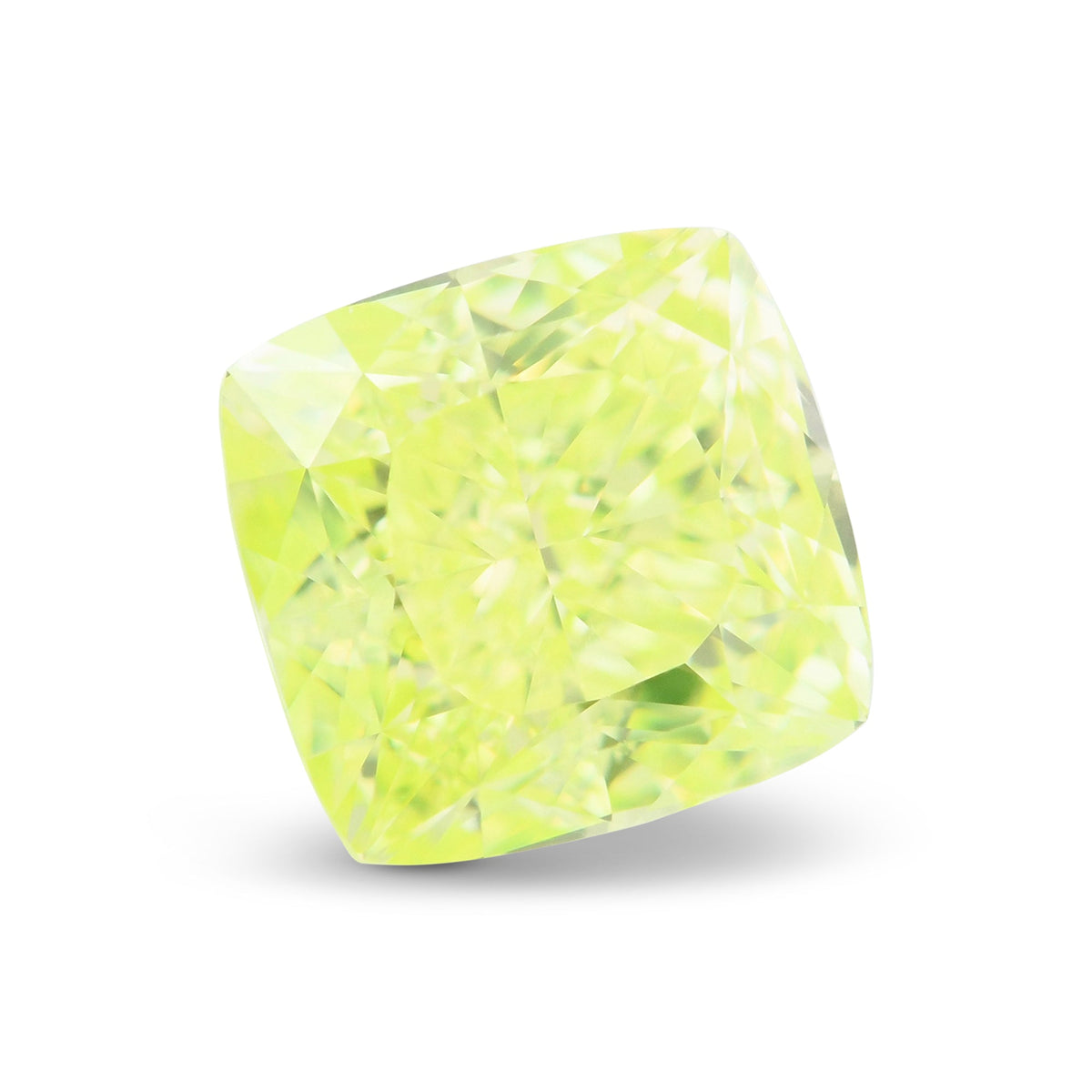 Cushion Diamond | 1.27 ct | Fancy Intense Green Yellow | VVS2 | GIA | Ref 723849