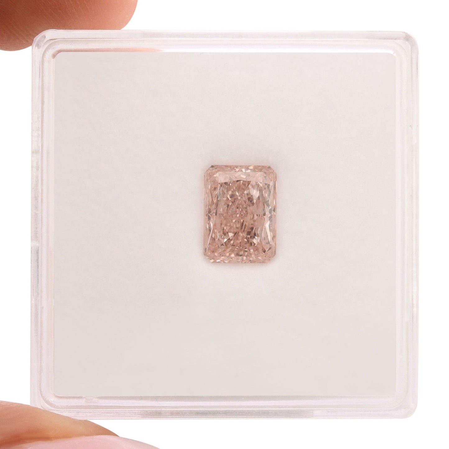 1,28 Karat Fancy Orange Pink Radiant Diamant VS2 GIA