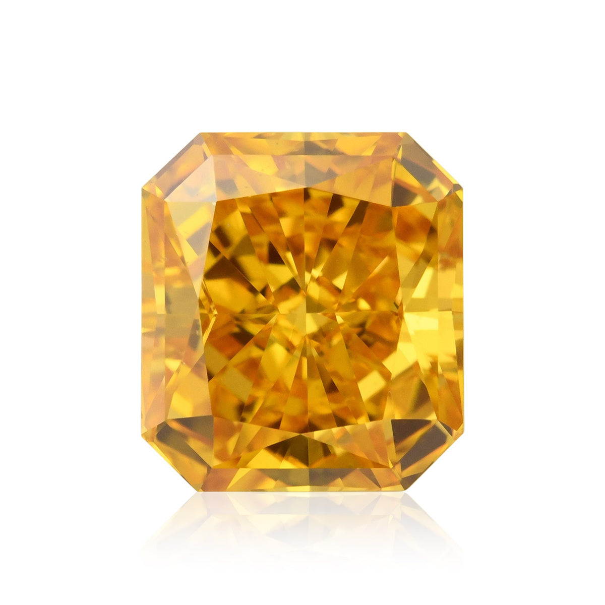 1,28 Karat Fancy Vivid Yellow Orange Radiant Diamant VS2 GIA
