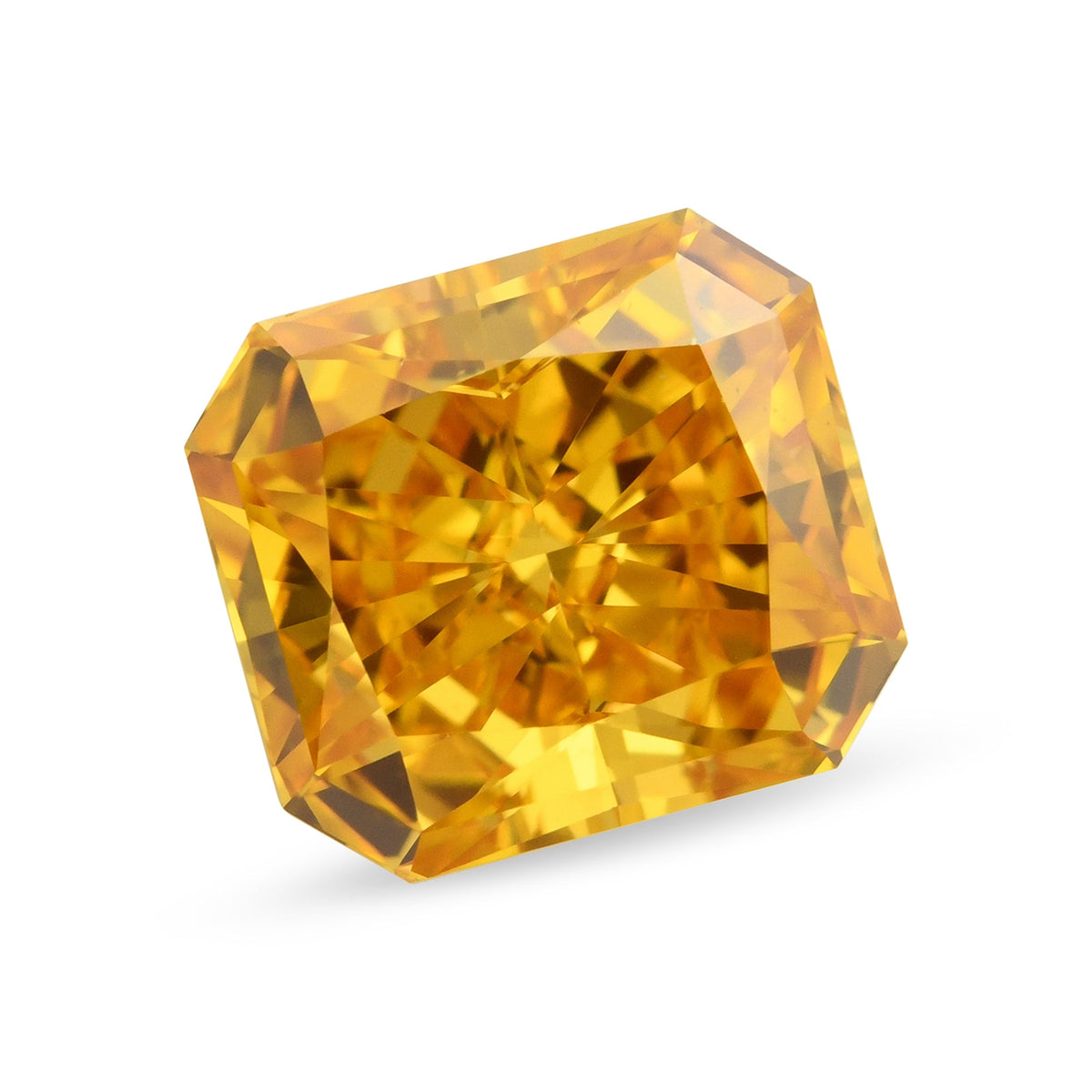 1,28 Karat Fancy Vivid Yellow Orange Radiant Diamant VS2 GIA