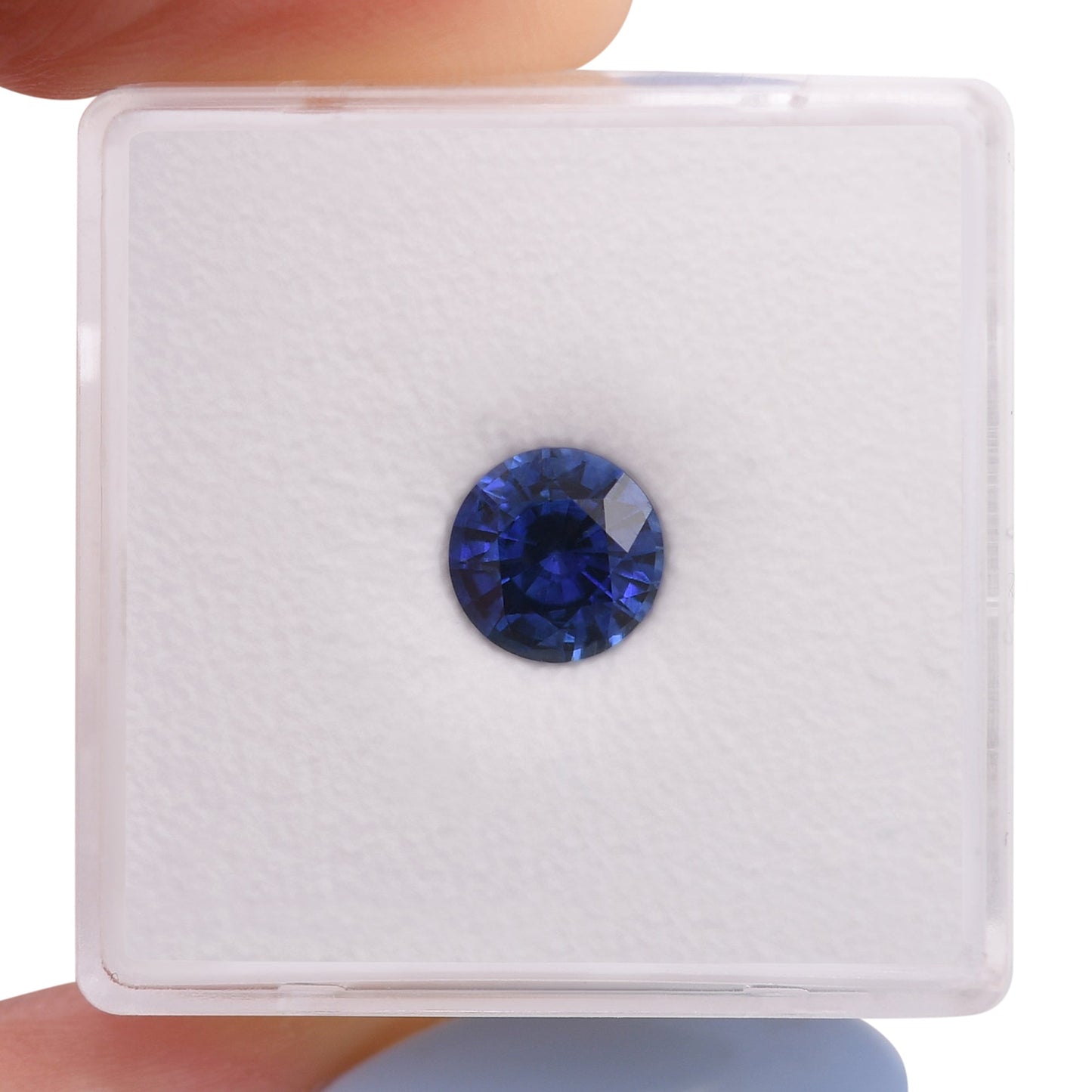 1,29 Karat blauer runder Saphir aus Sri Lanka