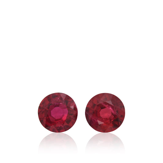 1,31 Karat roter runder Rubin aus Mosambik