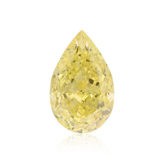 1,34 Karat Fancy Intense Yellow Pear Diamond VS1 GIA