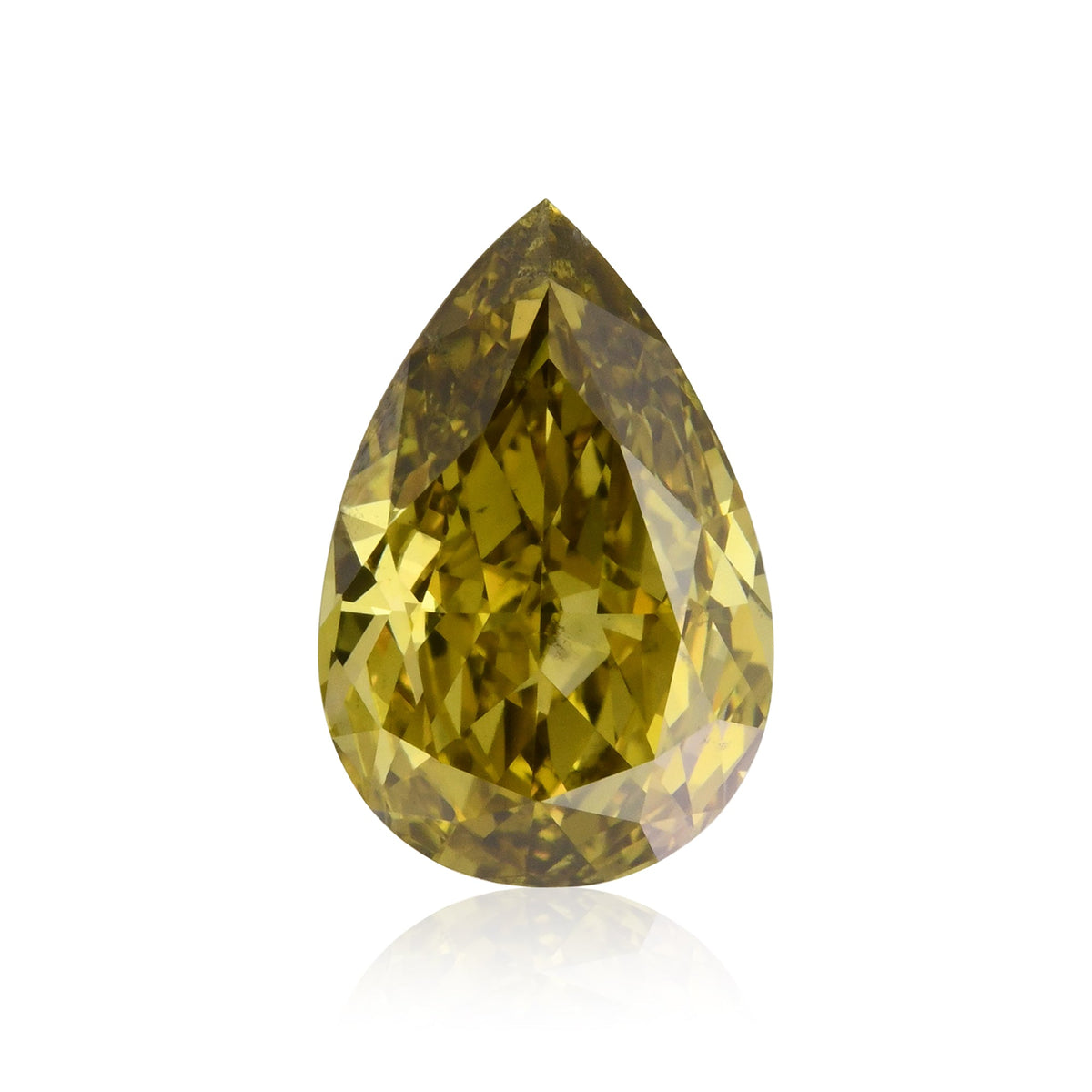 Birnenförmiger Diamant | 1,35 ct | Fancy Deep Grayish Greenish Yellow | SI1 | GIA | Ref 715533