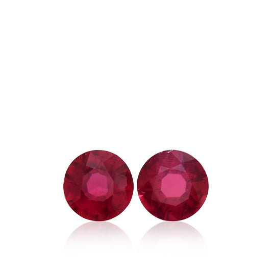 1,35 Karat roter runder Rubin aus Mosambik