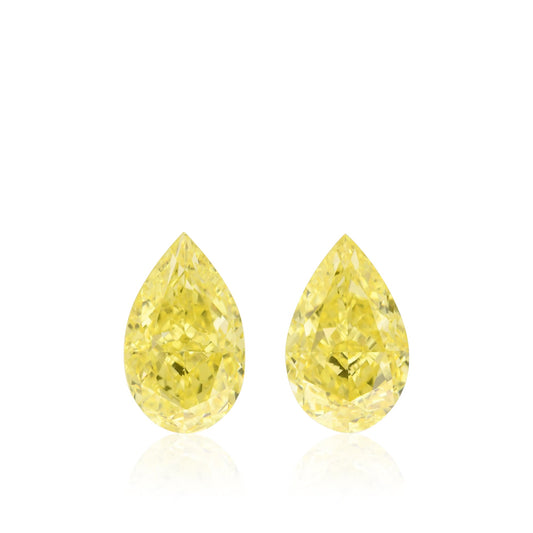 1,36 Karat Fancy Intense Yellow Birnen-Diamanten VS1 GIA