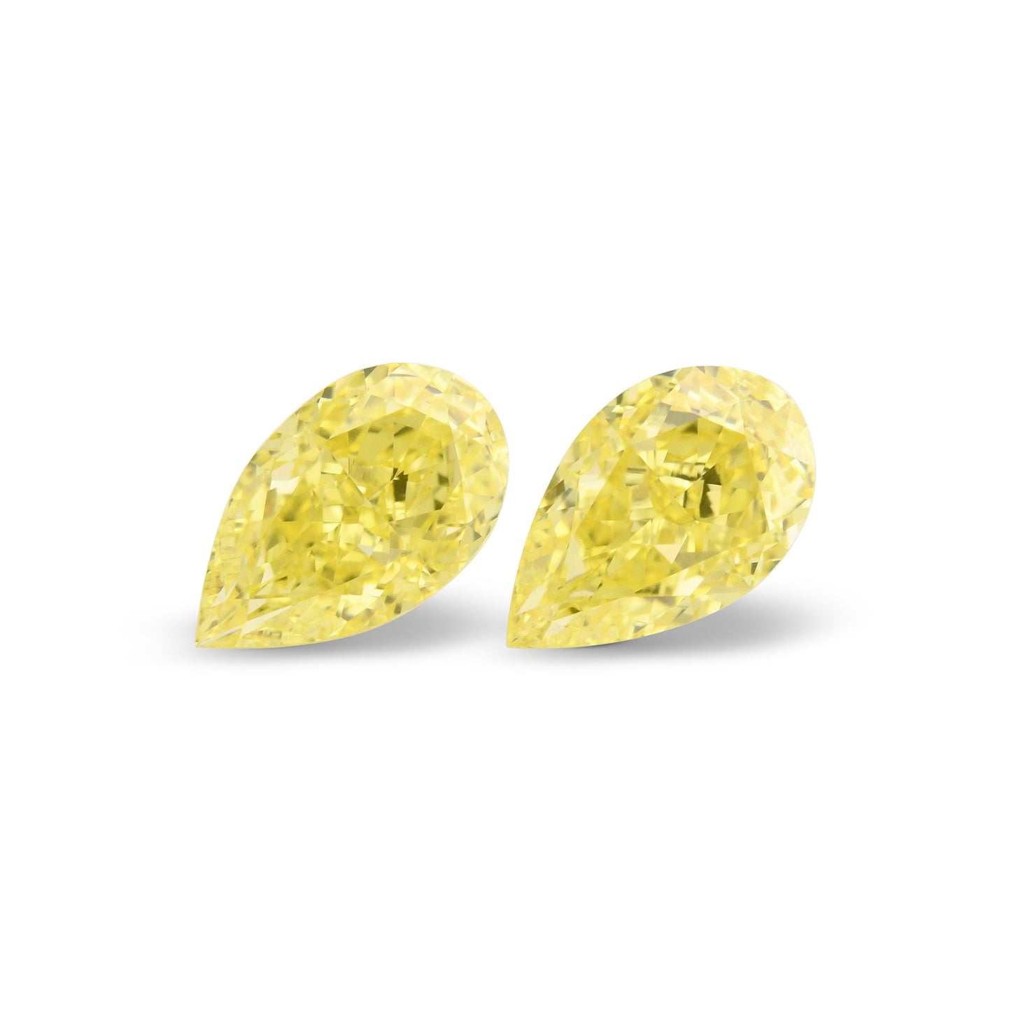 1.36 Carat Fancy Intense Yellow Pear Diamonds VS1 GIA