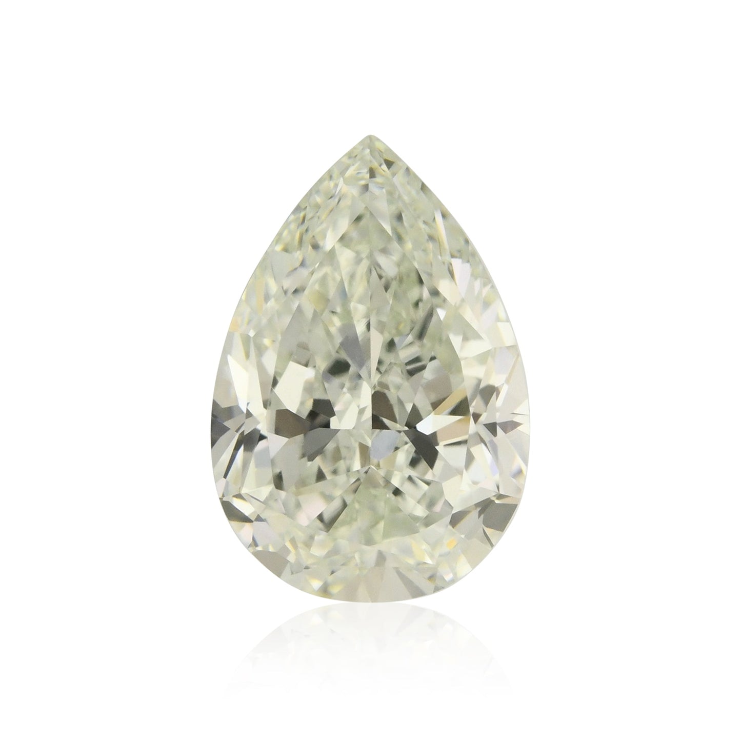 1,36 Karat Fancy Light Yellowish Green Birnenförmiger Diamant VVS2 GIA