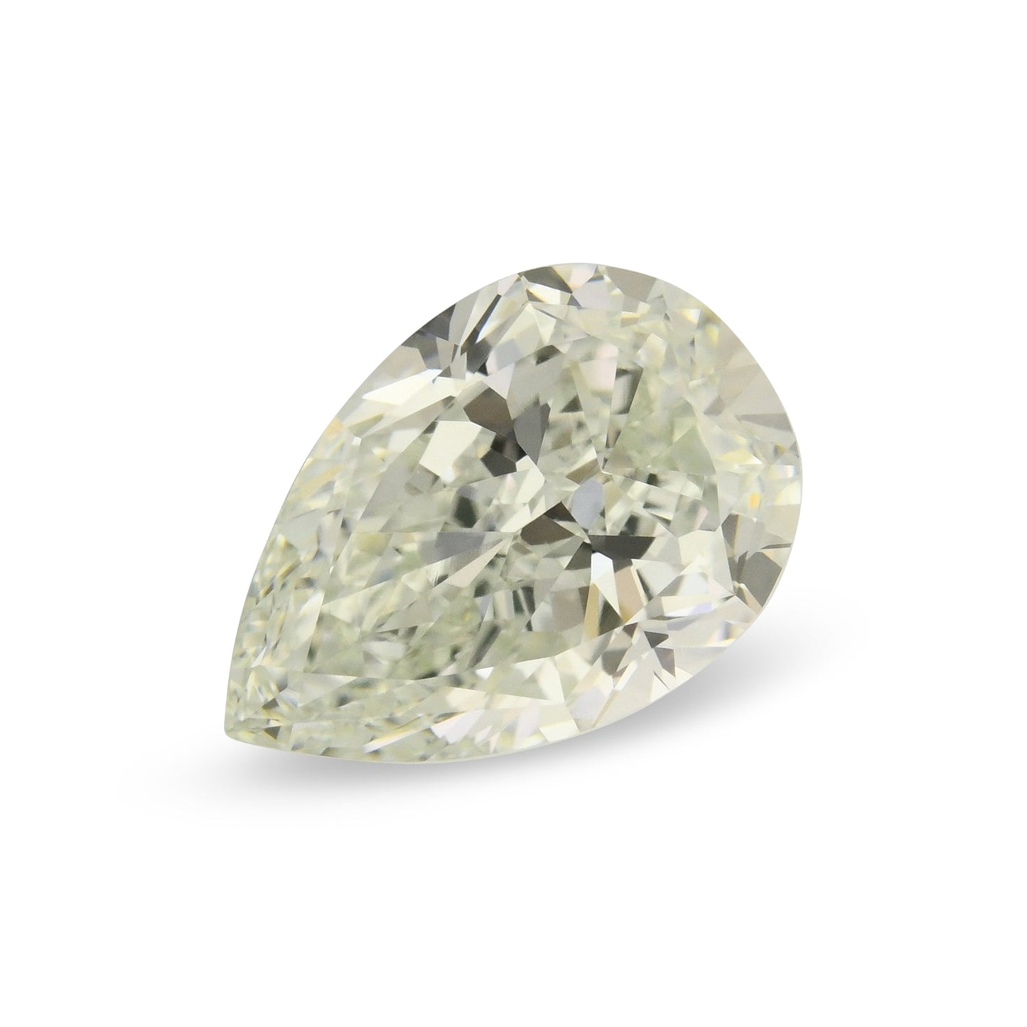 1,36 Karat Fancy Light Yellowish Green Birnenförmiger Diamant VVS2 GIA