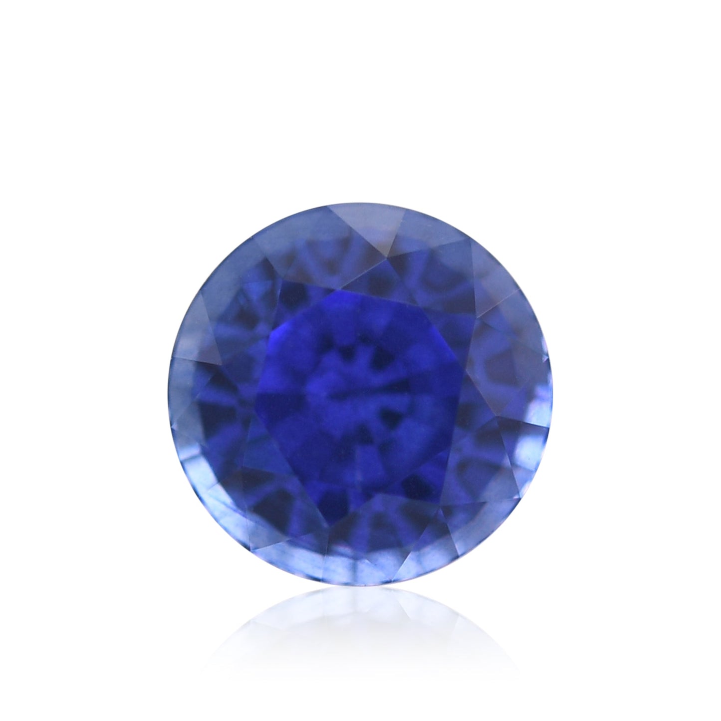 1,36 Karat blauer runder Saphir aus Sri Lanka