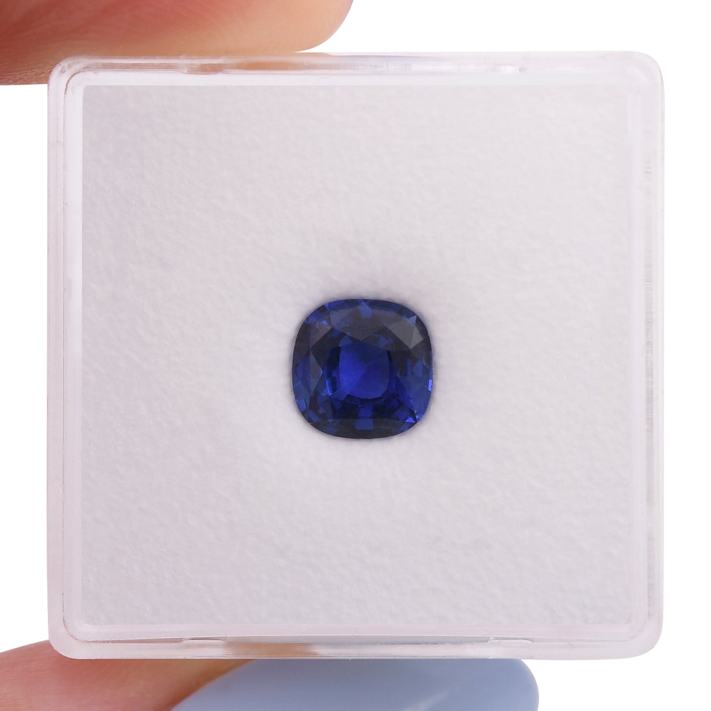 1.37 Carat Blue SRI LANKAN Cushion Sapphire