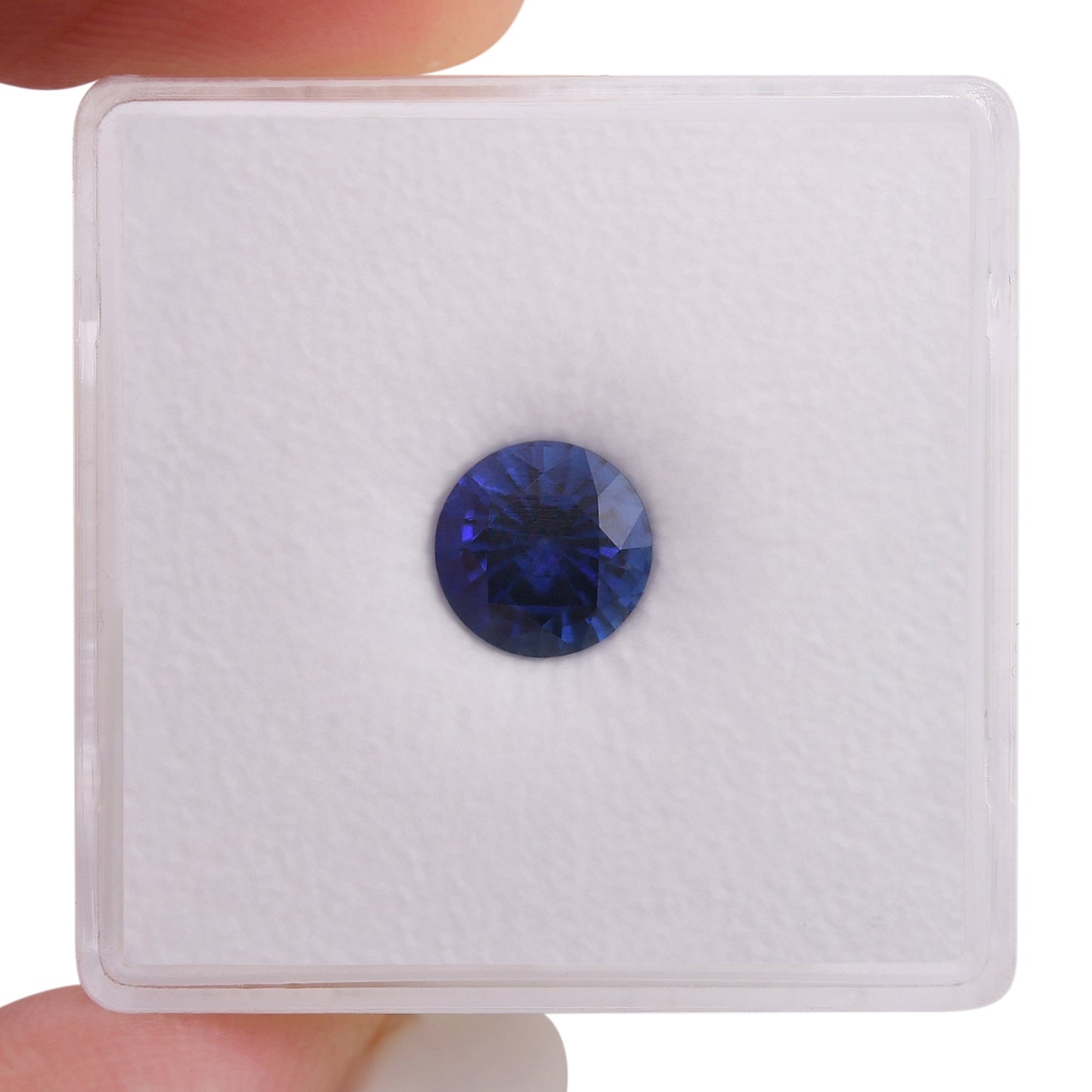 1,39 Karat blauer runder Saphir aus Sri Lanka