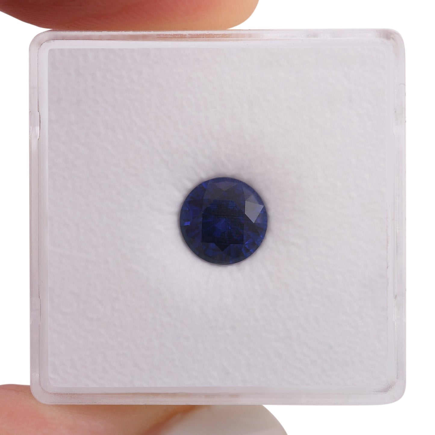 1,42 Karat blauer runder Saphir aus Sri Lanka