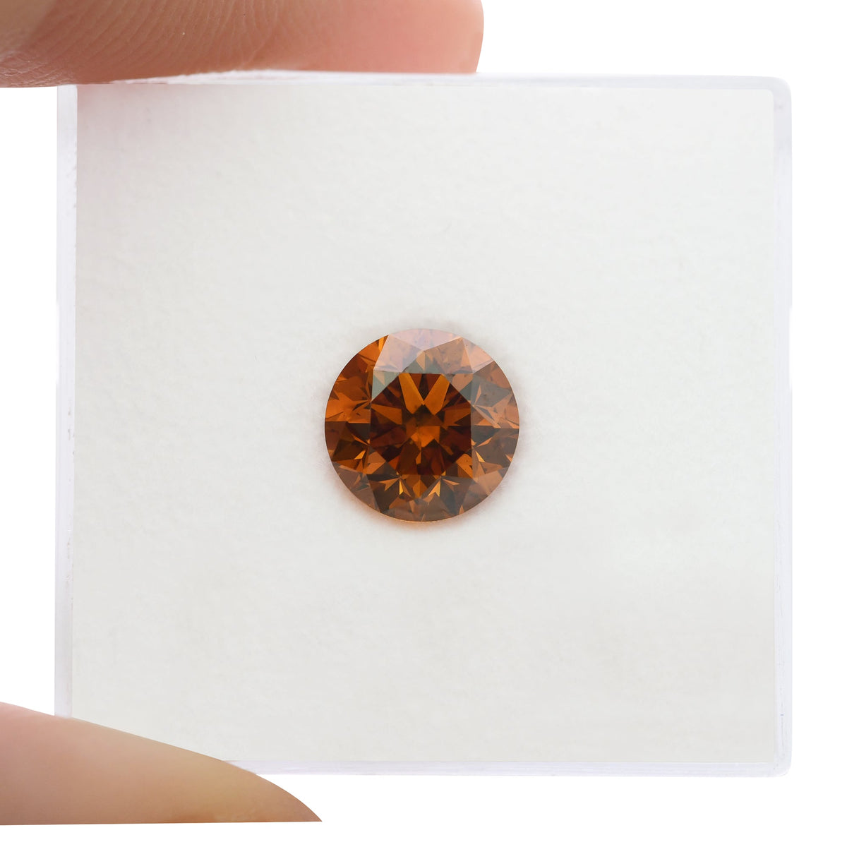 Round Diamond | 1.48 ct | Fancy Deep Brownish Yellowish Orange | I1 | GIA | Ref 719742