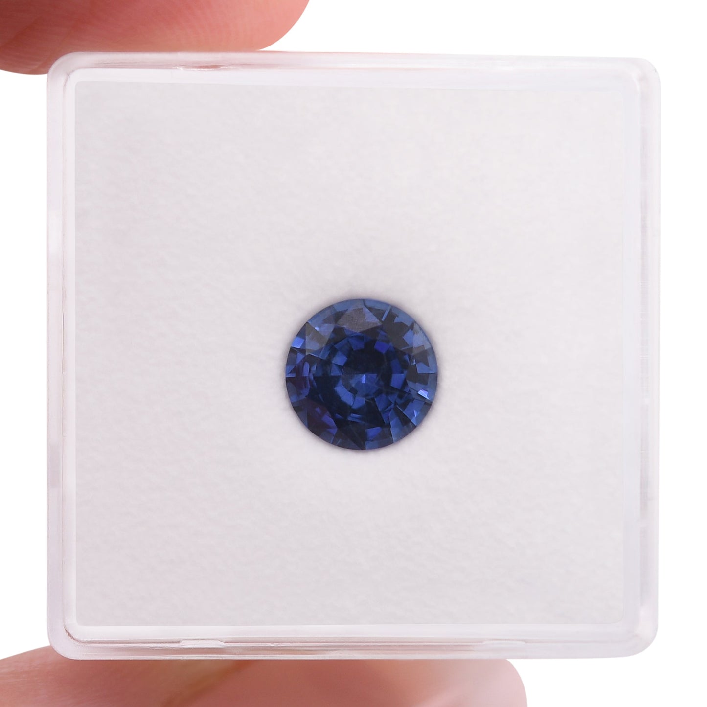 1,48 Karat blauer runder Saphir aus Sri Lanka