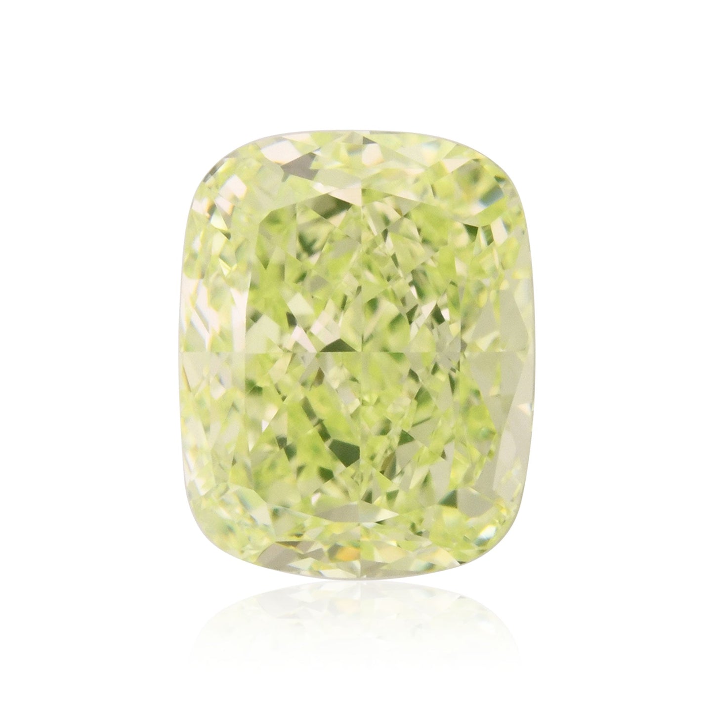 1.49 Carat Fancy Intense Yellow Green Cushion Diamond VVS1 GIA
