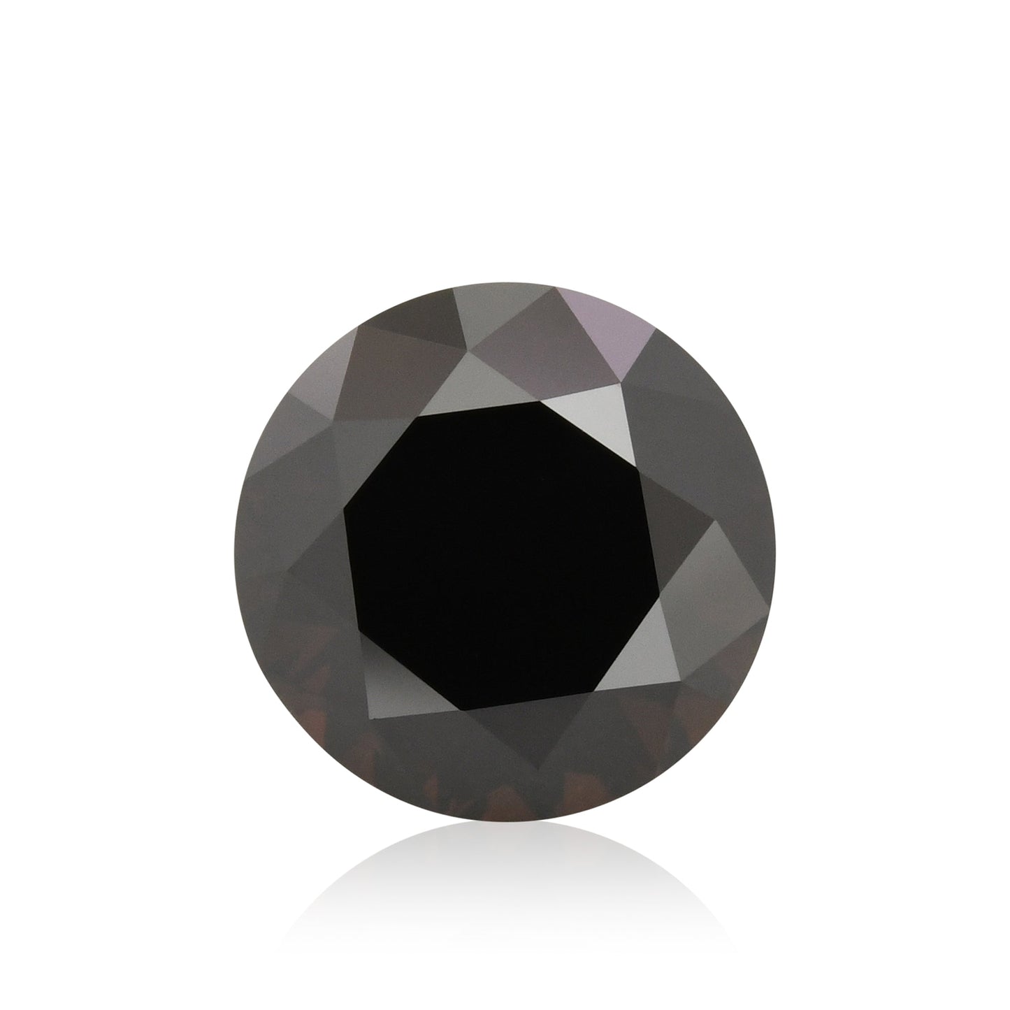 1.49 Carat Natural Fancy Black Round Diamond GIA