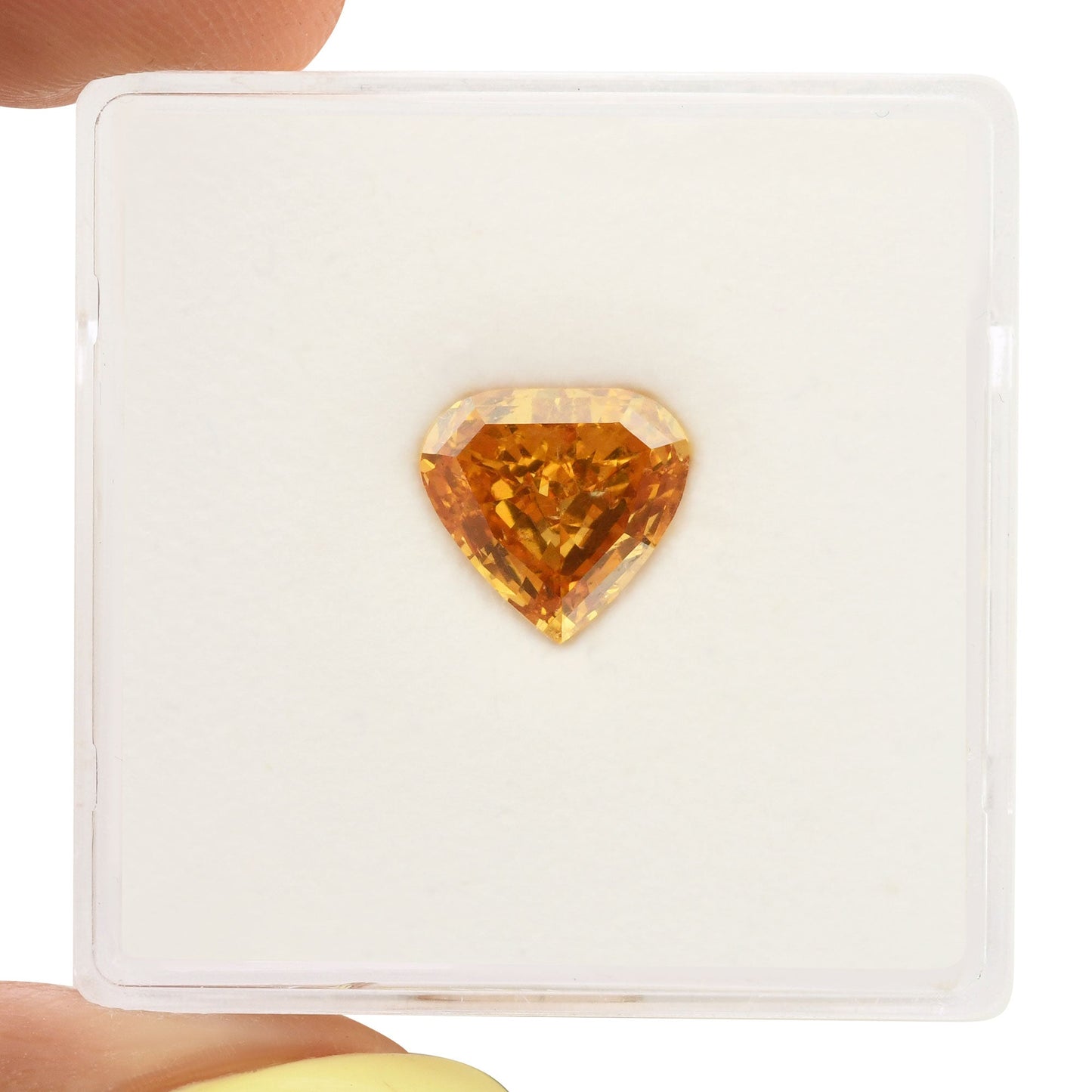 1,50 Karat Fancy Deep Yellow Orange Heart Diamant SI2 GIA