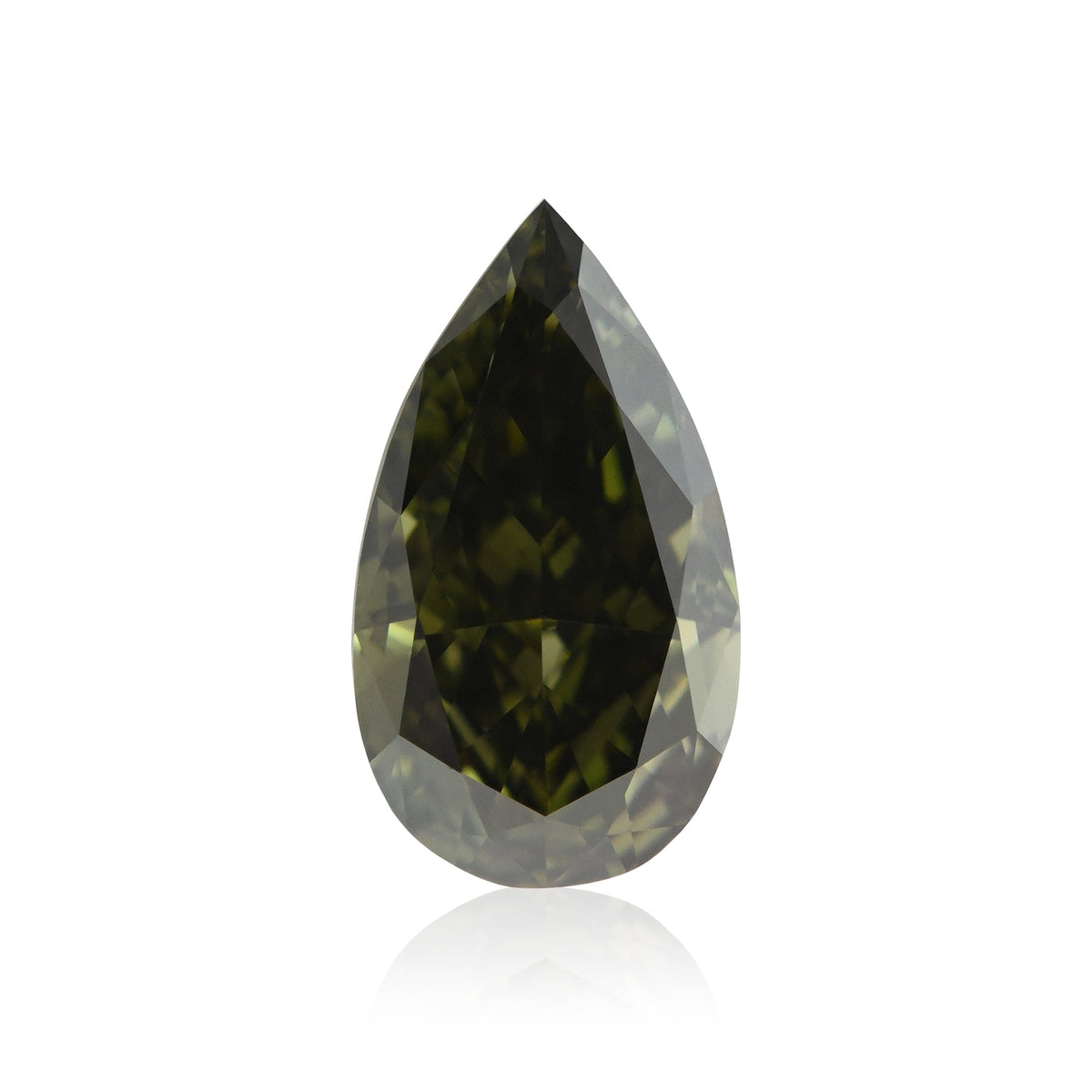 Pear Diamond | 1.5 ct | Fancy Dark Gray Yellowish Green | VVS2 | GIA | Ref 719741